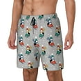 thumbnail image 1 of Balery Skiing penguin Bañador para hombre, shorts de playa de secado rápido con entrepierna y forro de compresión-3X-Large, 1 of 6