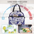 thumbnail image 4 of Naloa Blue And White Porcelain Pattern Print Lunch Bag for Women & Men Insulated Lunch Box or Cooler Lunch Tote Bags for Work, Travel, Outdoor, 4 of 5