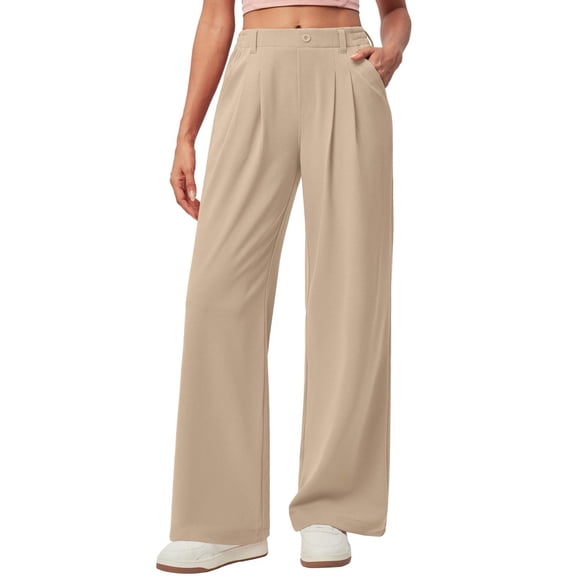 Pants for Women Casual Work Stretchy Slim Fit Trousers Office Slacks with Pockets