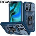 thumbnail image 1 of PKCASE Push Window Phone Case For iPhone 16 15 14 Pro Max 360 Degree Rotate Stand Shockproof Cover For iPhone 13 14 15 Plus tzw, 1 of 7
