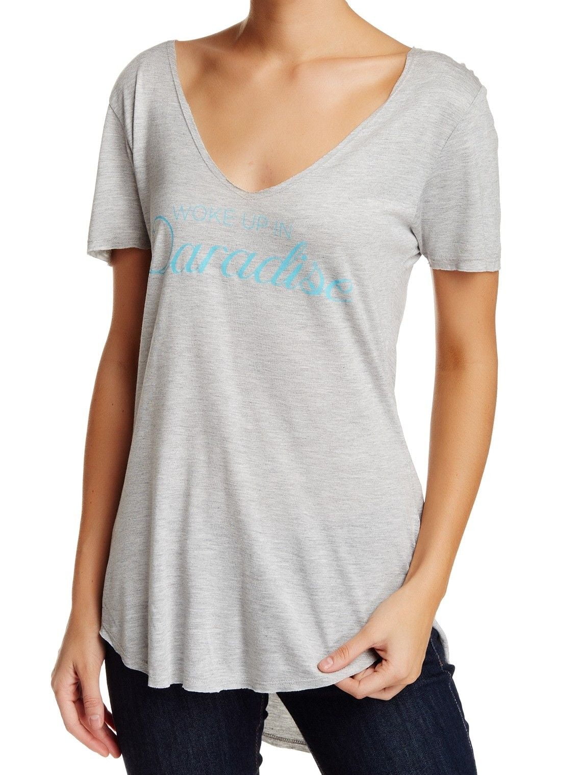 Recycled Karma Recycled Karma NEW Gray Womens Size Medium M Paradise Graphic TShirt Walmart