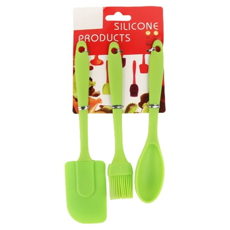 

YEUHTLL 3 Pcs Silicone Spatula Brush Anti-Scalding Handle Cooking Gift for Baking Lover