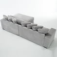 thumbnail image 6 of 111" L Shape Sofa Corduroy Couch Comfy Sectional Cloud Couch for Living Room Minimalist Modular Couches Sleeper Upholstered 3 Seat with Right -Side Chaise, 6 of 6