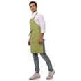thumbnail image 4 of Chef Works Unisex Butcher Apron, Adjustable Bib Cooking Apron with Pocket, Lime, 4 of 8