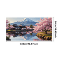 thumbnail image 3 of Japanese Style Landscape Backdrop with Mount Fuji Cherry Blossoms and Pavilions Banner Party Decorations Photography Props Event Decors Festival Backgrounds, 3 of 7