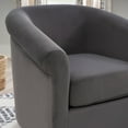 thumbnail image 3 of Powell Grandee Velvet Club Chair with Swivel, Gray, 3 of 10