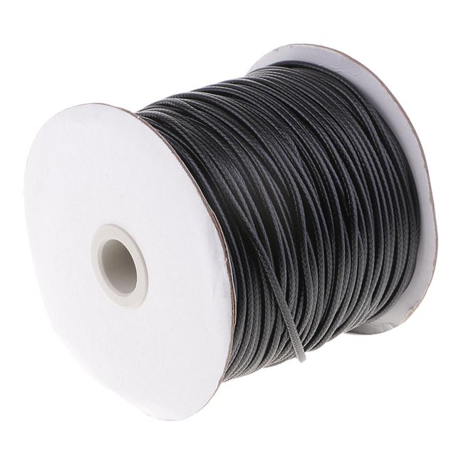 100yds 2,5 Mm Encerado Pulido / Cordón de Correa de material cuero de Joyería Que Hace Artesanía BLESIY Cuerda de algodón con tanga
