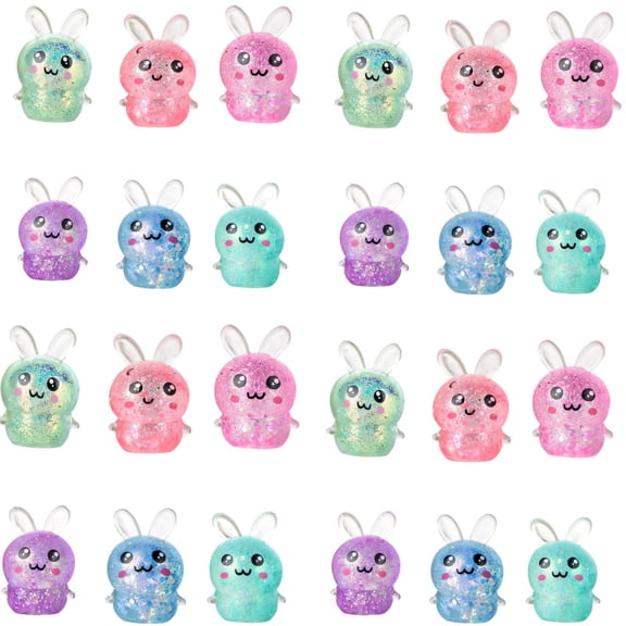 Easter Basket Stuffers, 6 Colors Squishy Bunny Stress Balls ,Sensory Fidget Toys for All Ages, Easter Egg Fillers & Party Favors Gifts(1pcs)