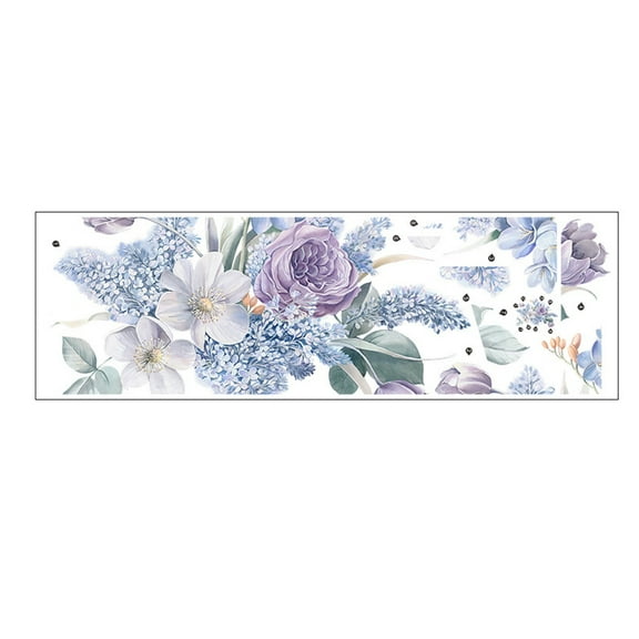 1 Pc Romantic Purple Flower Wall Stickers Home Self-Adhesive Decoration Stickers Living Room Bedroom Wallpaper