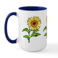 thumbnail image 2 of CafePress - Sunflowers Large Mug - 15 oz Ceramic Large White Novelty Mug, 2 of 4