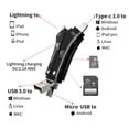 thumbnail image 2 of Lector de tarjetas ZOIOT USB 3.2 SD TF para iPhone iPad Android Mac, 2 of 6