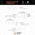 thumbnail image 4 of Toldo plegable Carpa retráctil Impermeable Armored Travel  para exteriores Reforzado 3x3 M Rojo, 4 of 9