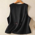 thumbnail image 6 of PBFRDSJ Cotton Linen Vest for Women Summer Sleeveless V Neck Button Down Tank Tops Lightweight Business Casual Jacket with Pockets, 6 of 8