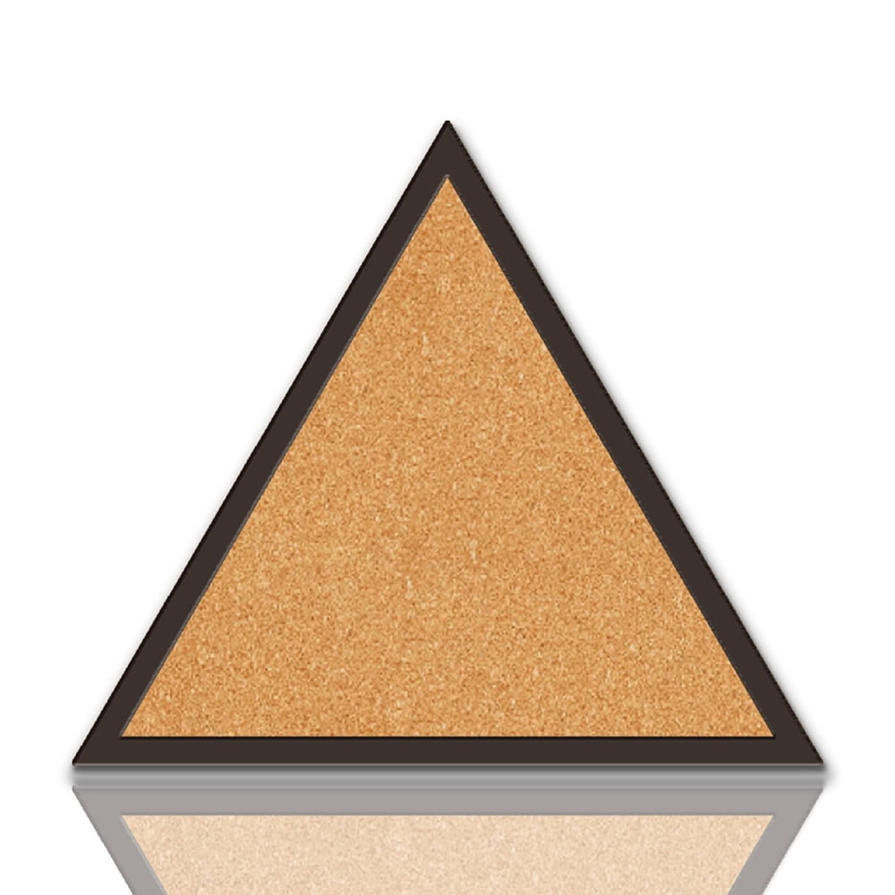 Cork Bulletin Board Saddle Brown Triangle 250x215mm