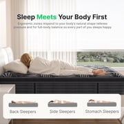 Behost Twin Mattress 10 inch in a Box, CertiPUR-US Memory Foam Hybrid Mattress Twin Size for Adults Bunk Bed, Medium Firm