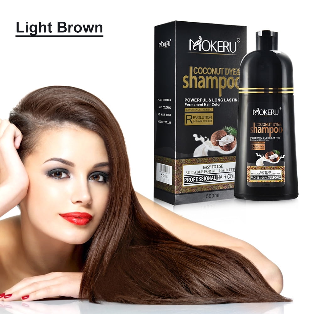 HailiCare Hair Color Shampoo, 500ml Natural Coconut Oil Hair Dye