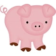 thumbnail image 2 of Cute Piggy Wall Decal by Wallmonkeys Peel and Stick Graphic (12 in W x 10 in H) WM220423, 2 of 4