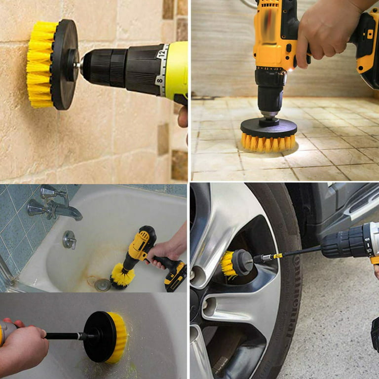 12 pcs/set Power Scrubber Brush Drill Brush Clean for Bathroom