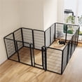 thumbnail image 4 of Yaheetech 47.5″ Tall 8-Panel Metal Pet Playpen with Door for Indoor and Outdoor, Black, 4 of 9