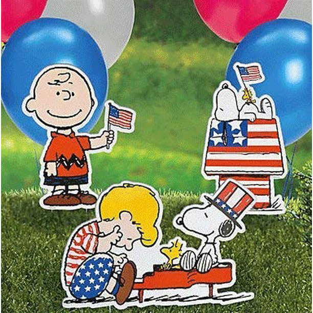Vluchtig was snap Peanuts Worldwide Charlie Brown Schroeder Snoopy Patriotic Yard Signs, Set  of 3, 19-Inch x 25-Inch - Walmart.com