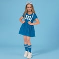 thumbnail image 2 of XFHLMJFF Toddler Girls Clothes Suit Cheerleading Letter Printed Short Sleeve Tops Skirts Tracksuit Performance Competition Carnival Party Set Cute Girl Summer Outfits, 2 of 3