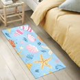 thumbnail image 4 of Sea Stars and Shells Bathroom Rug Non Slip Bathroom Mats Entry Door Soft Carpets for Kitchen Bedroom Living Room 39x20 inch, 4 of 7