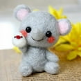 thumbnail image 1 of DIY Wool Felt Needle Felting Kit Raw Material for Adult Cartoon Animal Puppy, 1 of 10