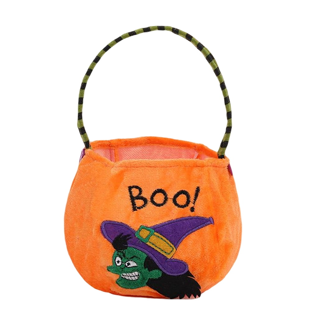Halloween Goodie Bags Plush With Handles Plush Cloth Embroidered