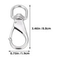 thumbnail image 2 of DEEPCRAFF 4-Pack Heavy Duty Stainless Steel Swivel Snap Hooks for Flagpole Ropes, Lanyards, and Outdoor Use, 2 of 8