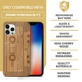 thumbnail image 7 of Case Yard Wooden Case Outside Soft TPU Silicone, Slim Fit Shockproof Wood Protective Phone Cover for Girls Boys Men and Women, Supports Wireless Charging Cassette Design case for iPhone-12-Pro-Max, 7 of 7