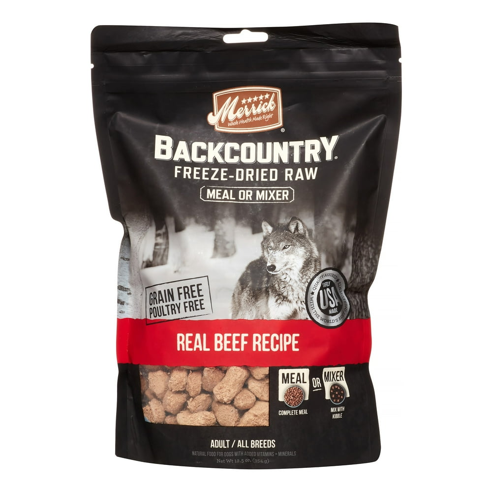 Merrick Backcountry GrainFree Real Beef Recipe Freeze Dried Dog Food