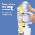 thumbnail image 3 of Hamilton Beach 12 Cup Food Processor and Chopper with Stack & Snap Design and Extra Large Chute, White, 3 of 9