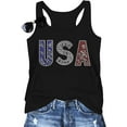 thumbnail image 6 of USA Tank Tops Women: Flag Sequin Tank Patriotic Shirts 4th of July Sleeveless T Shirt Summer Casual Bling Tops, 6 of 6