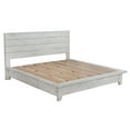 thumbnail image 2 of Contemporary Style 1pc King Size Platform Bed White Finish Solid Wood Bedroom Furniture, 2 of 5