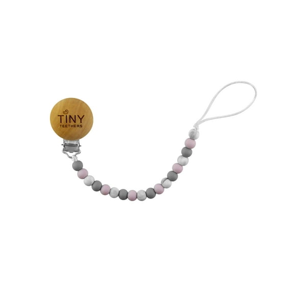 Pacifier Clip: Light Gray, Lavender, Marble