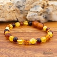 thumbnail image 6 of Amberalia Baby Baltic Amber TeethingBracelet/Anklet, Lab-tested, Certified Genuine Amber, drooling and teething relief - boost immune system - Infants/toddler - Handmade Polish Multicolor 6.3", 6 of 10