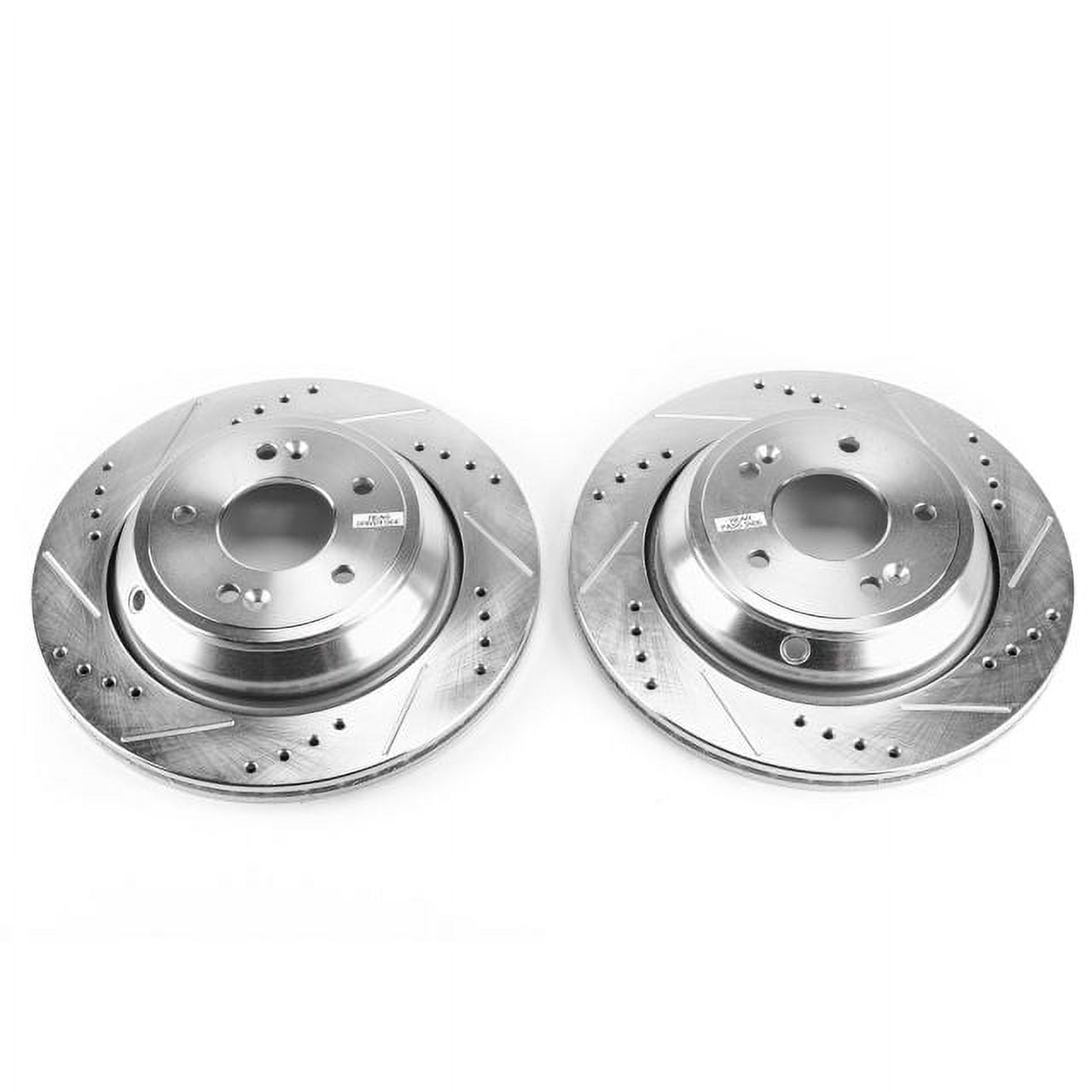 Power Stop Rear Pair of Drilled and Slotted Brake Rotors JBR1534XPR