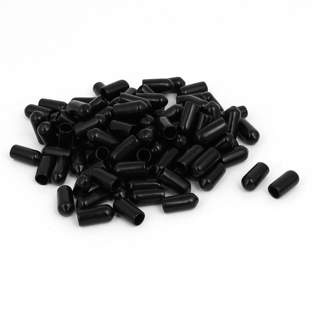 uxcell Screw Thread Protectors 9mm ID Round End Cap Cover Red Flexible Tube Caps Tubing Tip 100pcs