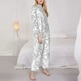 thumbnail image 2 of Bingfone Womens Pajama Sets Hand Drawn Snake Print,Long Sleeve Loungewear Pajamas Set-X-Large, 2 of 8