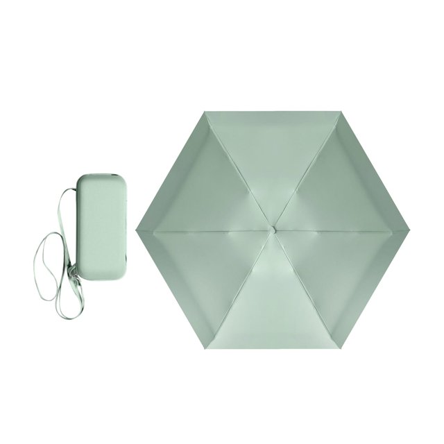 Mini Parapluie Compact Parapluie Sac à Dos Parapluies avec Étui de Rangement Vert Clair