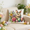thumbnail image 1 of EGNMCR Easter Decorations, Easter Cartoons Bunny Patterns Home Decor Sofa Cushion Covers Various Festive Printed Cushion Covers Suitable For Easter Holiday Decoration Linen pillowcase, 1 of 6