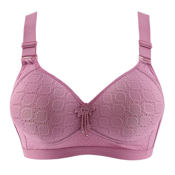 Bigersell T Shirt Bras for Women Sale Clearance Cotton Sports Bras for Women T-Shirt Bra Style B1050 V-Neck Pullover Bras Hook and Eye Bra Closure Big Girls Plus Size Cute Sports Bras Purple 40BCD