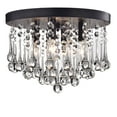 thumbnail image 5 of The Lighting Store Claudia 4-Light Black Flush Mount with Clear Crystal Drops, 5 of 5