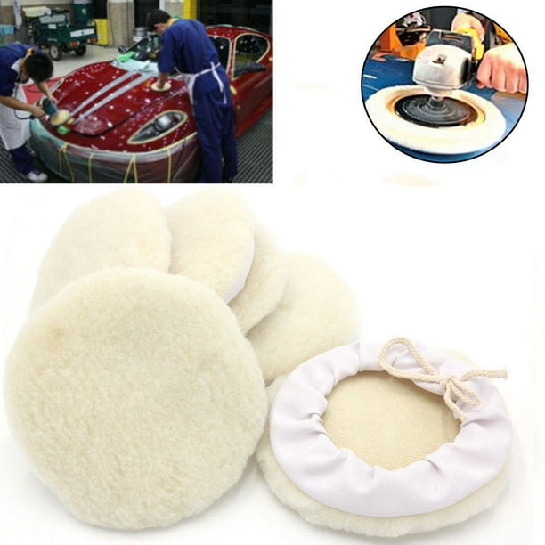 Lot of 6 Polishing Car Polisher Buffing Pads 7" String Hook