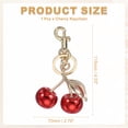 thumbnail image 2 of Uxcell Cherry Keychain for Women Bag Purse Charm Cute Cherry Accessories with Key Ring and Clip Purple Red-Light Gold, 2 of 7