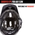 thumbnail image 3 of Triple Eight Compass Certified Bike Helmet for Cycling and Mountain Biking, Black Matte, 3 of 7