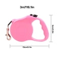 thumbnail image 2 of Methold Correa extensible para caminar para mascotas, cuerda para caminar de nailon retráctil automática Suministros para perros rosado 15*8*3cm, 2 of 6