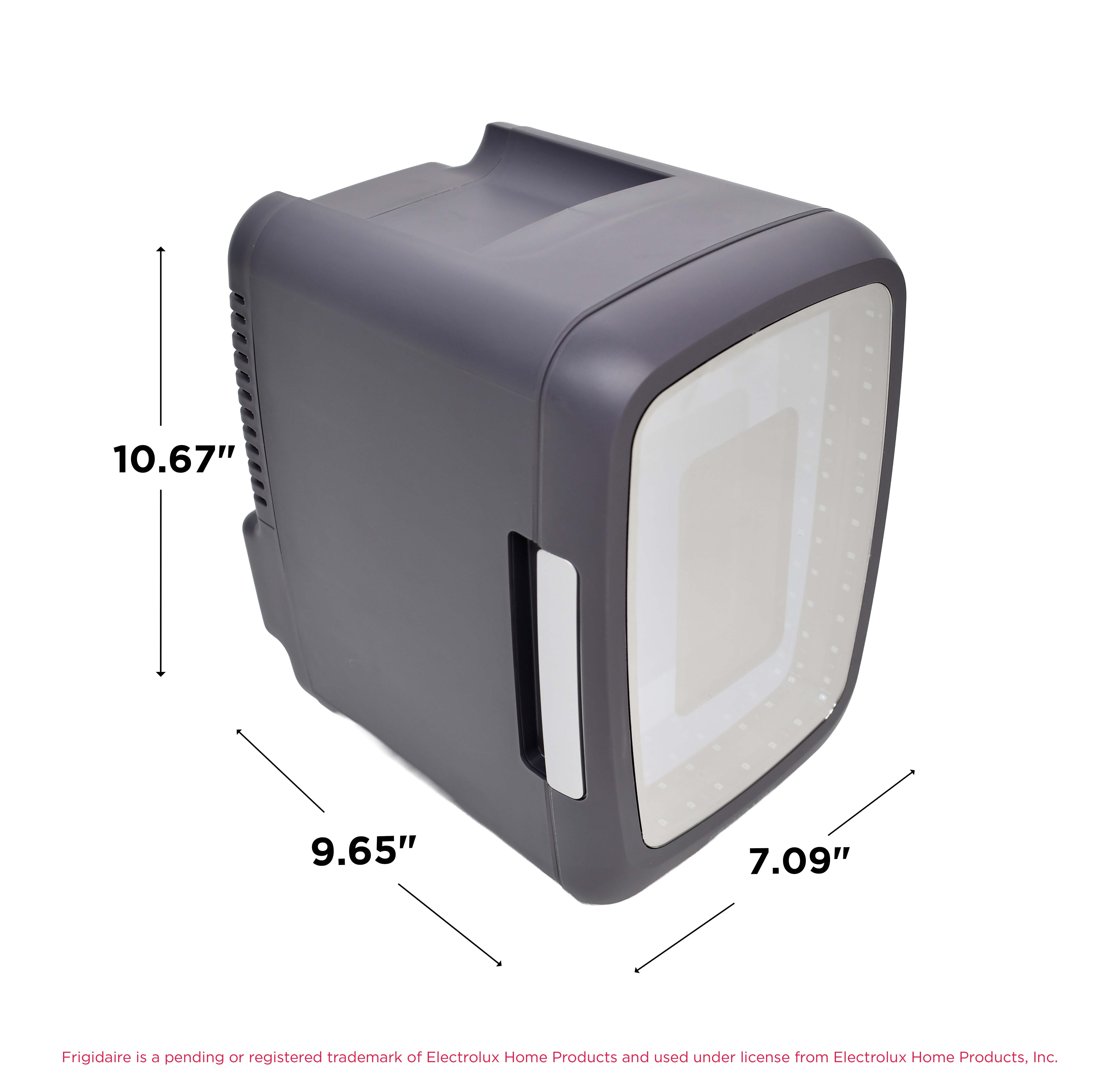 Frigidaire 6-Can Retro Gaming Light-up Portable Beverage Mini Fridge, EFMIS179 (Stealth), EFMIS179-STEALTH-CP4
