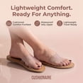 thumbnail image 4 of Cushionaire Caper Jelly Sandals for Women, Comfortable Womens Slides with Cushioned Footbed and Wide Widths Available, 4 of 24
