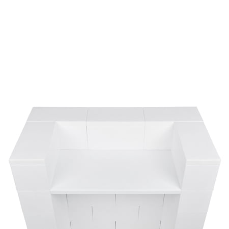 EverBlock Staggered Lectern Kit, 43” H x 36” W | For Podiums, Pulpits, Stands | Giant Building Blocks | Easy to Connect & Reuse | Indoor & Outdoor Use | Build Displays & Structures | Red